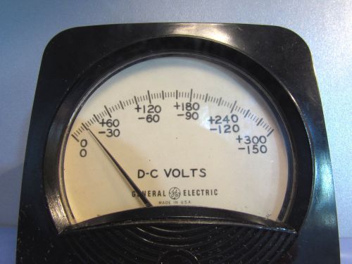 General Electric DC Volts Panel Meter Type DO-71 0 to 300 and 0 to -150 Ranges