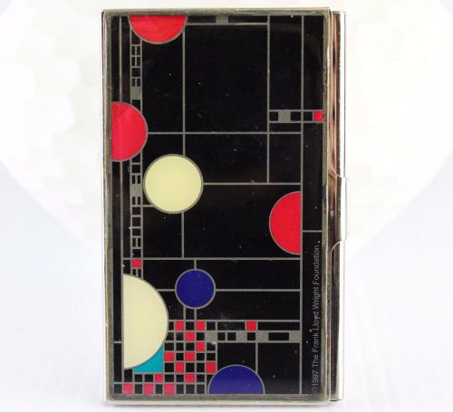 ACME Studio Business Card Case Holder Coonley #5 Frank Lloyd Wright Chrome Metal