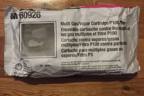 3M 60926 Cartridge, P100 Filters, Multi Gas/Vapor P100