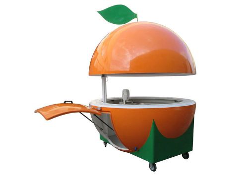 Vvip zummo shape mobile orange kiosk fresh juice cart / vending food bar /juicer for sale
