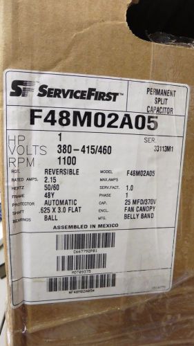 NEW Service First GENTEQ F48MO2A05 1 HP 380-415 / 460v motor 1100 rpm See Pics