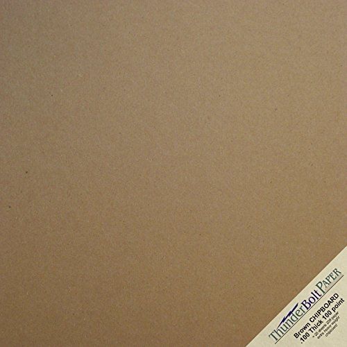 8 sheets brown chipboard 100 point extra thick 12&#034; x 12&#034; (12x12 inches) for sale
