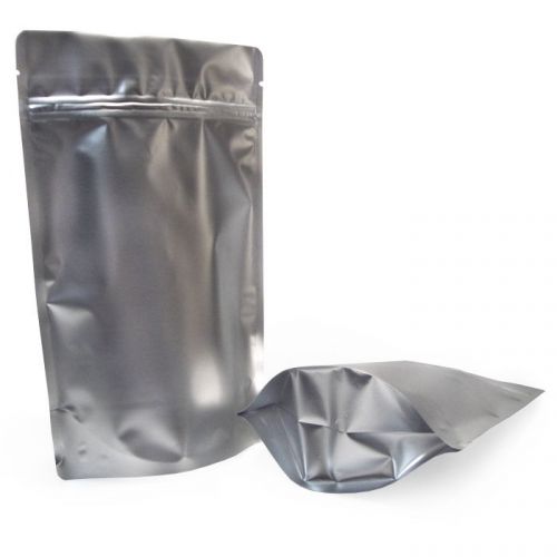 6x9.5x3 - 4.0 mils Mylar Zip Lock Stand Up Bags Silver Foil Pouch - Qty 100