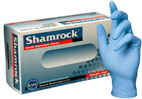 (Pack of 100) Shamrock Food Safe Industrial Grade Glove, Nitrile Rubber,
