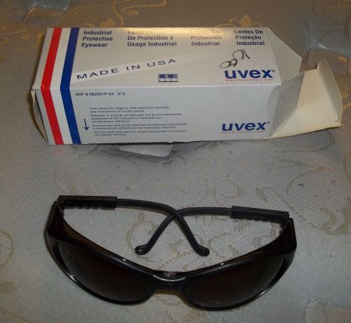 Uvex Bandit Safety Glasses - Black Frame with Espresso Lens S1603R Made in USA