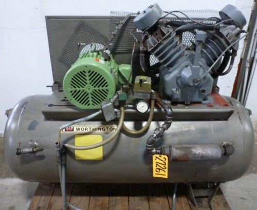 10 hp worthington air compressor 80 gallon horizontal tank (27261) for sale