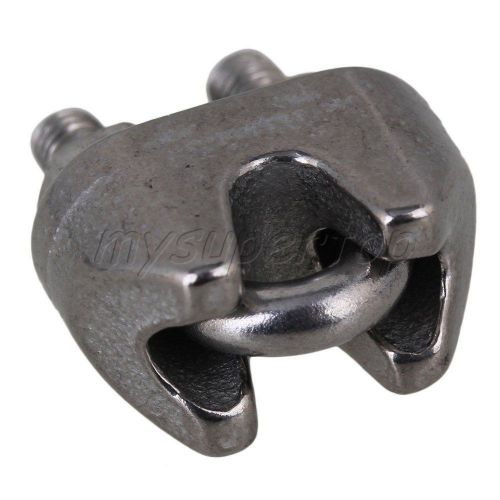 5pcs cable wire rope clamp clip 304 ss m2 fit 2-24mm thickness steel rope silver for sale