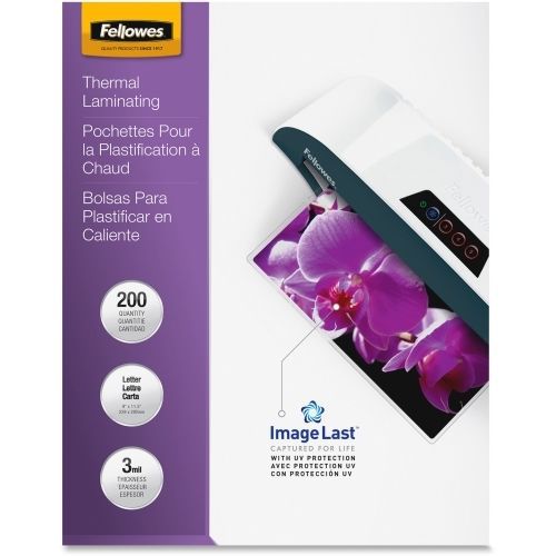 NEW Fellowes 5244101 Bulk Laminating Pouch Packs, 9-1/2in x 11, Clear, 3mil