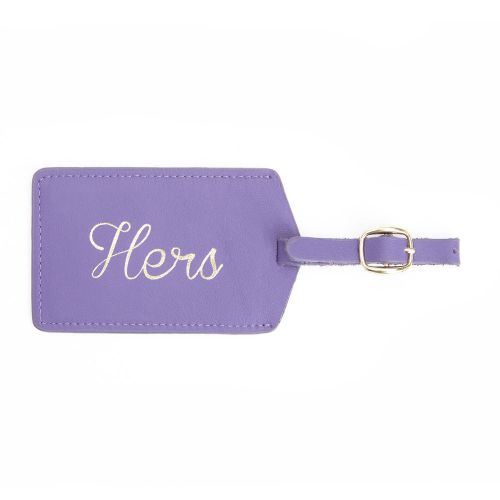 ROYCE Luxury Luggage Hang Tag ID in Genuine Leather &#039;Hers&#039;