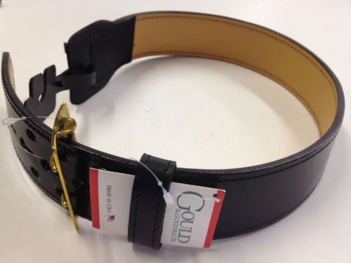 Gould &amp; Goodrich EZ Slide Duty Belt Fits 24 in Black brass buckle B192-24BR