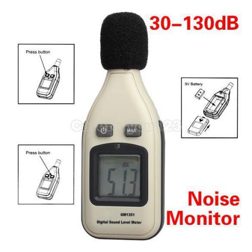 9v digital sound pressure tester level meter 30-130db decibel noise measurement for sale