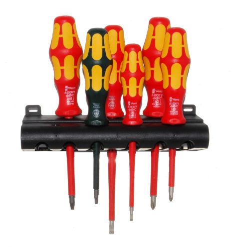 Wera tools insulated screwdriver ph/sl/sq 6pc set 100 series 347777 for sale