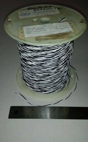 ( 25 FT ) EC22U0-9U ( 22Awg 2/C 7 Strand ) Black &amp; White Twisted Cable Wire 600V