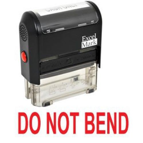 ExcelMark DO NOT BEND Self Inking Rubber Stamp - Red Ink (42A1539WEB-R)