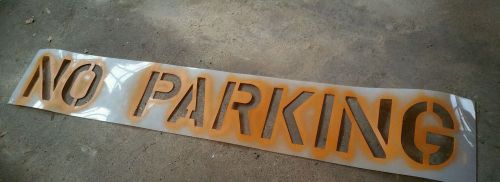 12&#034; x 8&#039; no parking reusable stencil for parking lot spray painting plastic for sale