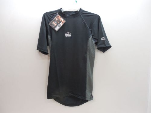 Ergodyne 6410 Short Sleeve Mens Large Black All Season Base Layer Work Shirt
