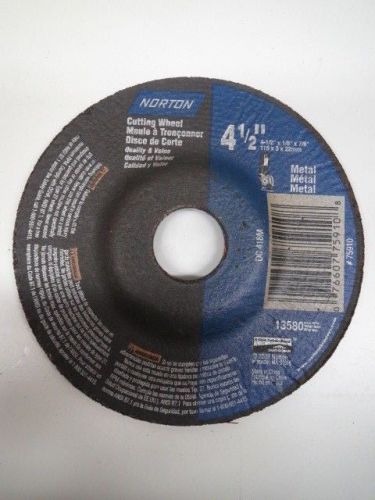 100pc Norton 75910N 4.5 x 1/8 x 7/8 Depressed Center Metal Cutoff Wheel