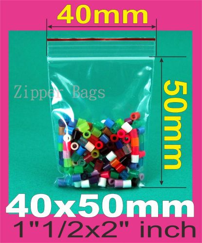 200 pcs Ziplock Plastic Zipper Clear Bags 40x50mm package gift small transparent