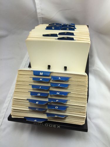 Rolodex Model VIP-35 Open Card Address File w/ 4&#034; x 2.25&#034; Cards