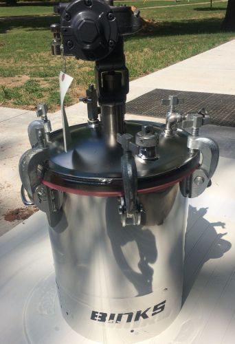 Brand new binks 5 gallon 183s-513 stainless pressure pot w/regulator and mixer for sale