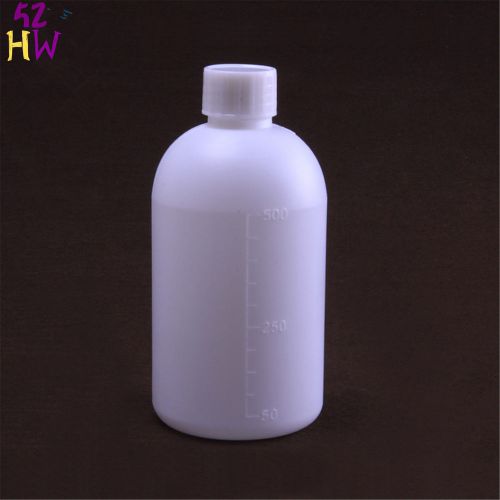 500ml,Plastic Agent Bottle,Narrow Mouth,Double Cap Leakproof,Chemistry Plasware