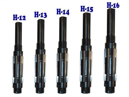 Adjustable hand reamer set h-12 to h-16 sizes 1.1/16 inch to 2.7/32 inch - 5pcs for sale