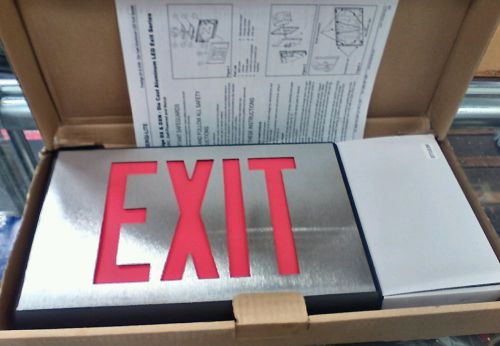 Thomas &amp; Betts EMERGI-LITE aluminum fire exit sign DX1R-NEW IN BOX