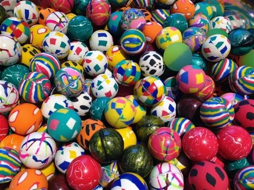 750 Premium Quality One Inch 27mm Super Bounce Bouncy Balls 1&#034; Our Exclusive Mix