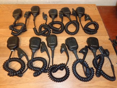 One lot of 10 MOTOROLA NMN6193C Speaker / Microphones WORKING Free Shipping !