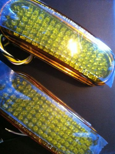 Whelen 5ga00far 6&#034; amber oval strobe light pair. truck warning lights. for sale