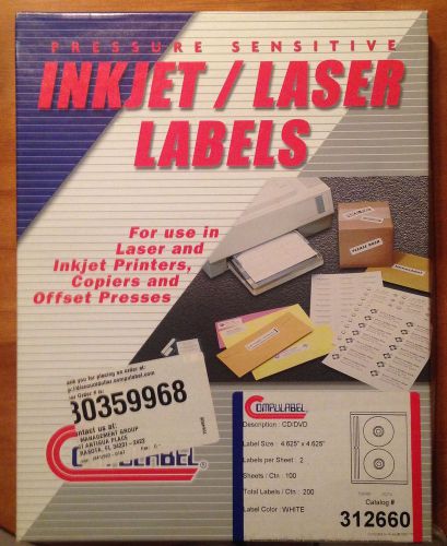 Inkjet / Laser labels 312660 printable CD and DVD Blu-ray labels (Avery 5031)