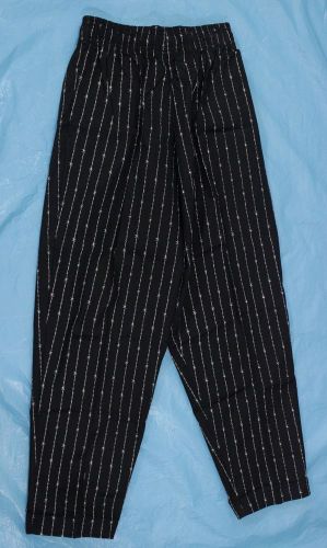 Chef Pants Sz S Chef Works Barbed Wire Cooking Restaurant Elastic Waistband New