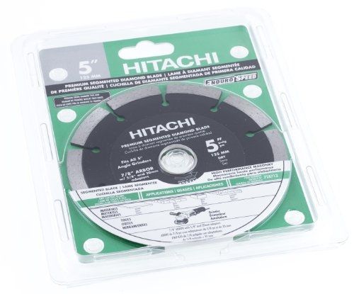 Hitachi 728713 5-Inch Dry Cut Segmented Rim Diamond Saw Blade for Concrete and