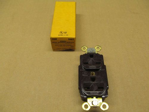 1 nib hubbell hbl5662 5662 duplex receptacle 3w 15a 250v nema 6-15r brown for sale