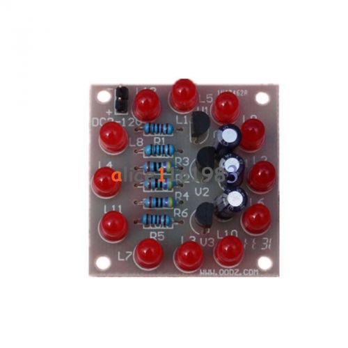 Red DIY Kit Circular Lamp Suite 12PCS LED Electronic Production DIY Fun