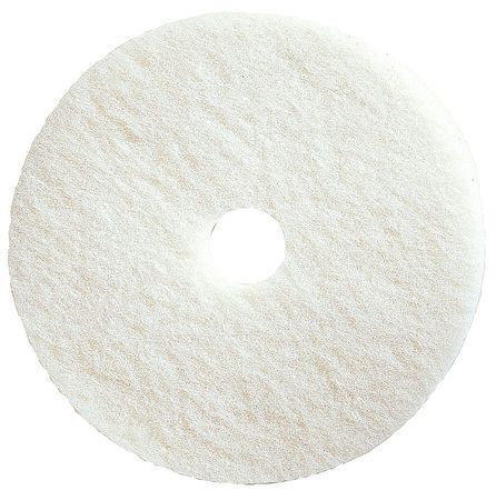 TOUGH GUY 4RY27 Buffing/Cleaning Pad, 20 In, White, PK 5
