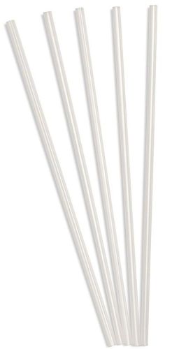 Perfect Stix Clear Concession Straight-Cut Straw Unwrapped 7-3/4&#034; Length Clea...