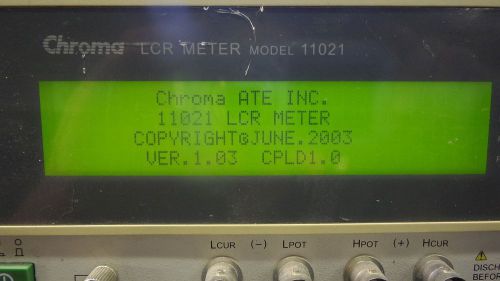Chroma 11021 LCR Meter 100-10kHz