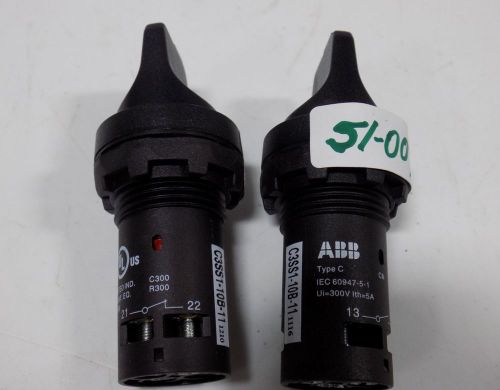 Abb type c selector switch lot of 2 c3ss1-10b-11 for sale