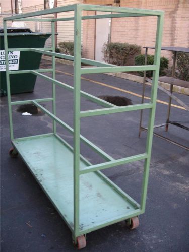Portable rolling shelf shelving cart tooling storage rack 63l x 20w x 55h for sale