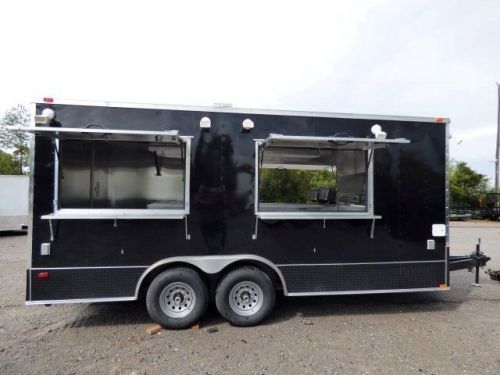 Concession trailer black 8.5&#039; x 18&#039; food catering event for sale