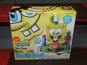 Spongebob squarepants snow cone maker kit / ice shaver machine - ages 4+ for sale