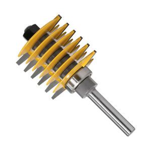 8mm/12mm Shank 2 Teeth Adjustable Finger Joint Router Bit Tenon Cutter Wood Tool