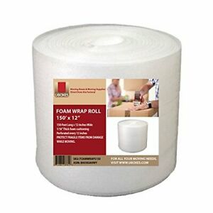 150&#039; Foam wrap- Protect Glass &amp; Fragile Items with Foam wrap. 150&#039; x 12&#034; Foam...