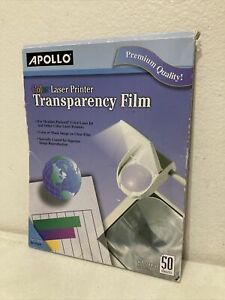 Apollo® Color Laser Transparency Film, Letter, Clear Opened Box ~Ships Same Day~