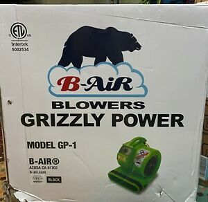 B-Air Grizzly Power 1-HP Heavy Duty Floor Fan Air Blower GP-1 3550 CFM, (Black)