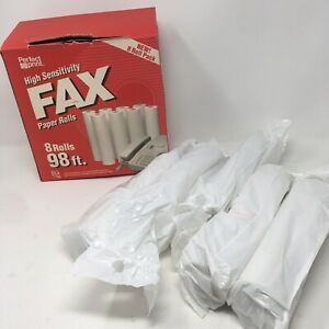 Fax Paper 5 New Rolls High Sensitivity  8-1/2&#034; x 1/2&#034; Core Perfect Print