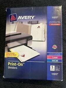 Avery® Customizable Print-On Dividers, Letter, 5-Tabs/Set (Total 190 Sheets)