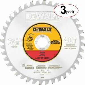 DeWalt DWA7763 6-3/4&#034; 40T Ferrous Metal Saw Blade Cut 20mm - (3Pack)