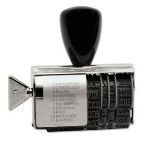 IDENTITY GROUP T2754 Rubber 11-Message Dial-A-Phrase Stamp, Dater,